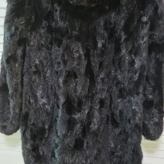 [BUNJANG] POLCA Hooded Mink Coat Black / POLCA 후드 밍크코트 블랙