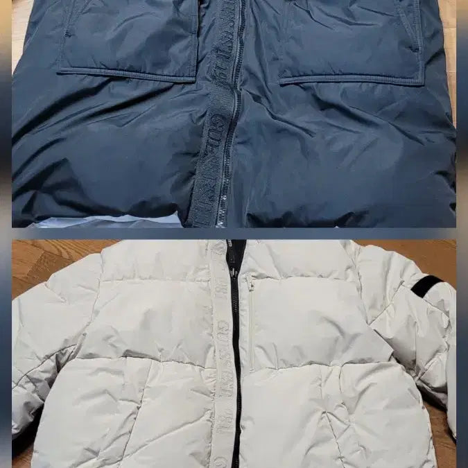 [BUNJANG] Guess Reversible Hooded Duck Down Long Padded Jacket / 두가지연출Guess양면 후드오리털 롱패딩