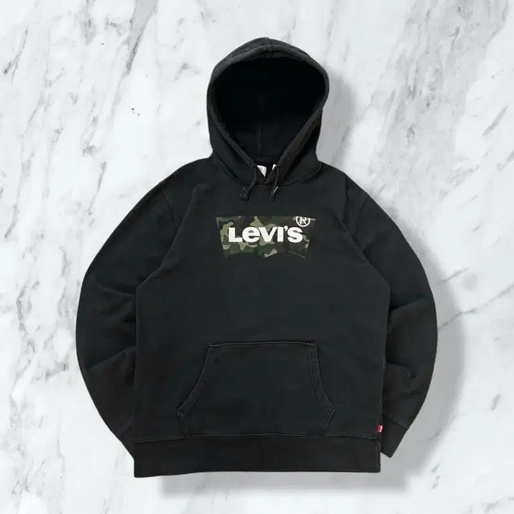 [BUNJANG] Levi's Camo Box Logo Hoodie / 리바이스 카모 박스로고 후드티