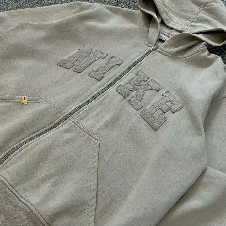 [BUNJANG] Nike Vintage Patch Logo Hoodie Zip-up / 나이키 빈티지 패치로고 후드집업