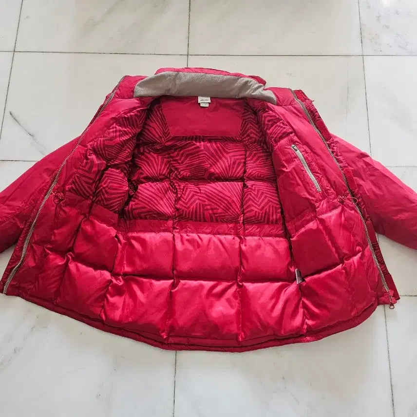 [BUNJANG] ELLE Red Down Padded Jacket (Size L) / 엘레쎄 강렬한 레드 오리털 다운 패딩 (100/L)색상: 레드 사이