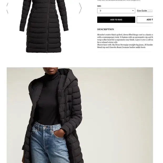 [BUNJANG] Moncler Long Down Padded Coat / 몽클레어 롱 패딩
