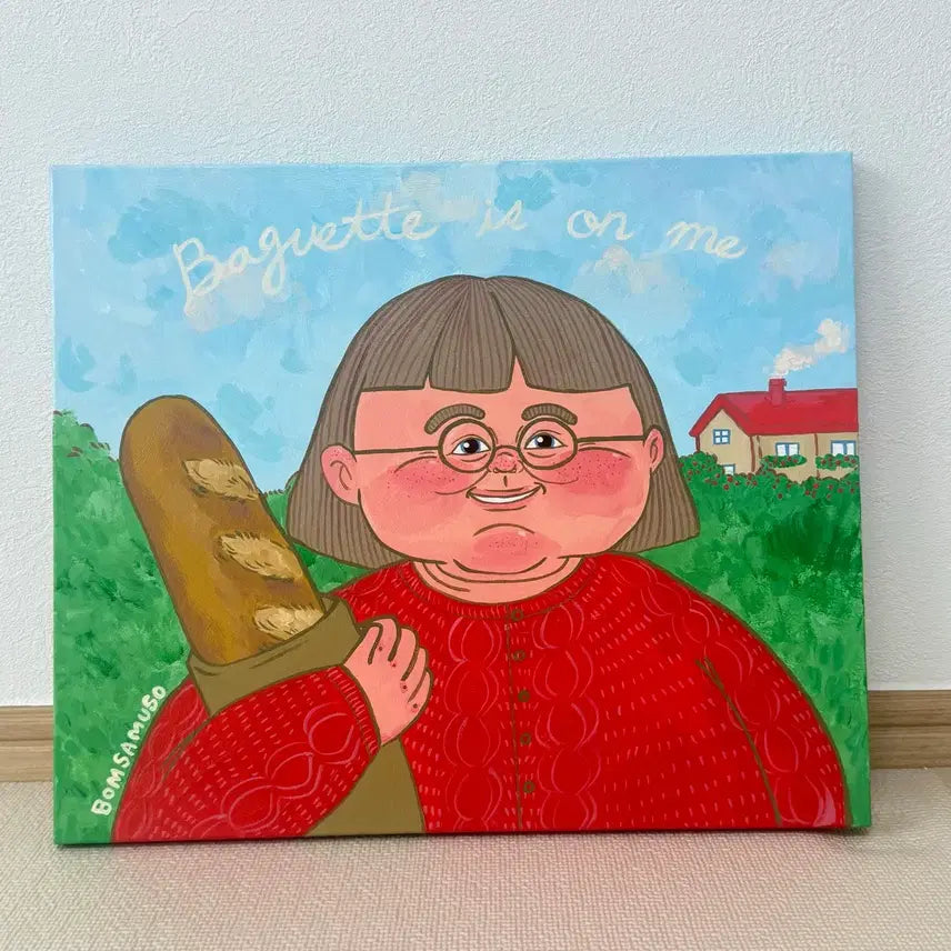 [BUNJANG] Bomsamuso Original Artwork Baguette / 봄사무소 원화 그림 보증서