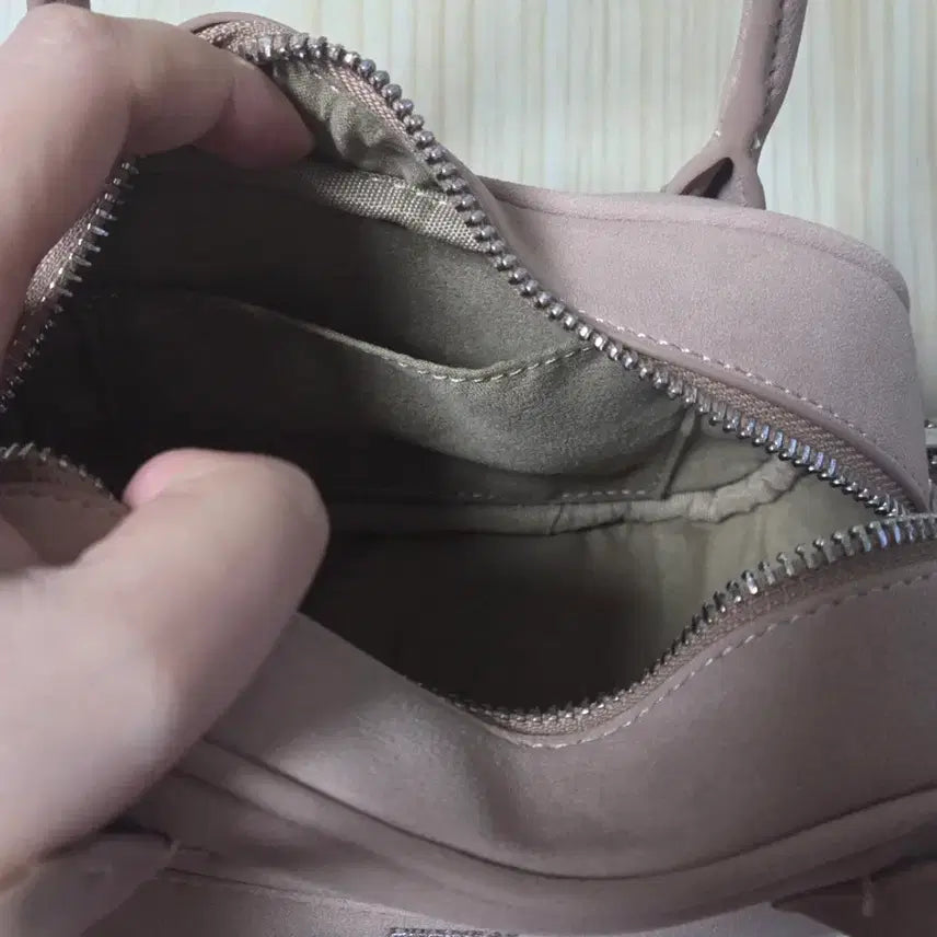 [BUNJANG] Dearis Suede Mini Tote Bag / 디어니스 스웨이드 핑크 미니백