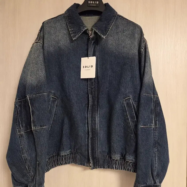 [BUNJANG] Solid Homme 25SS Mid-Wash Denim Jacket / 솔리드옴므 25SS 집업 중청 워싱 데님 자켓 48