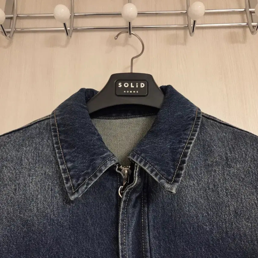 [BUNJANG] Solid Homme 25SS Mid-Wash Denim Jacket / 솔리드옴므 25SS 집업 중청 워싱 데님 자켓 48