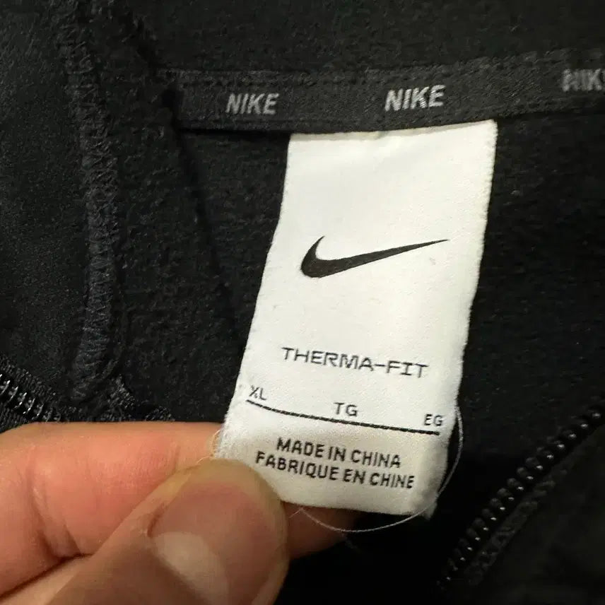[BUNJANG] Nike Black Fleece Lined Hoodie XL / 나이키 블랙 후드집업 기모 xl 105