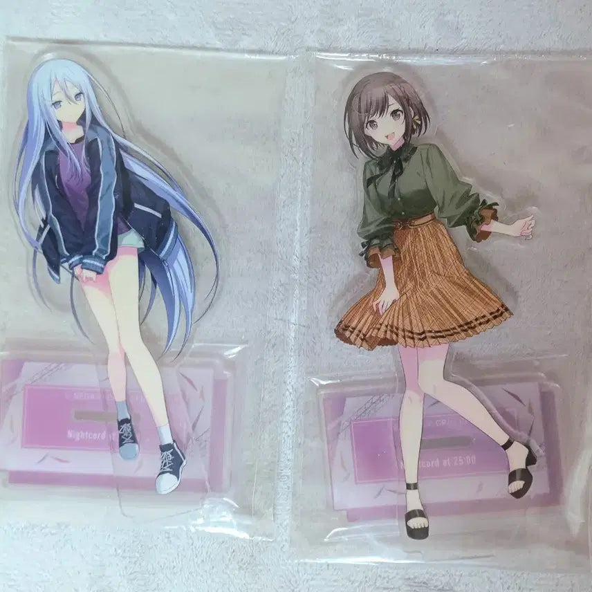 [BUNJANG] Nijigo Kanade &amp; Ena Casual Acrylic Stand / 프세카 카나데 에나 니고 쿠지 사복 아크릴 스탠드 양도 판매