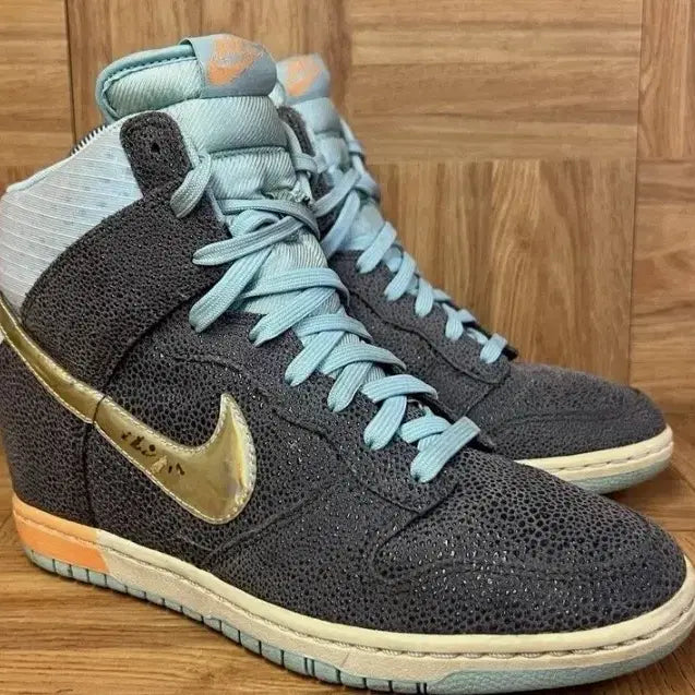 [BUNJANG] Nike Dunk High Grey/Blue Women's / 나이키 덩크 하이 회색/하늘색 여성용
