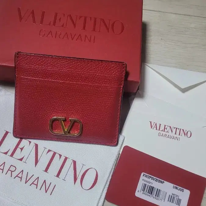 [BUNJANG] Valentino Garavani Card Wallet Red / 발렌티노 가라바니 카드지갑 레드