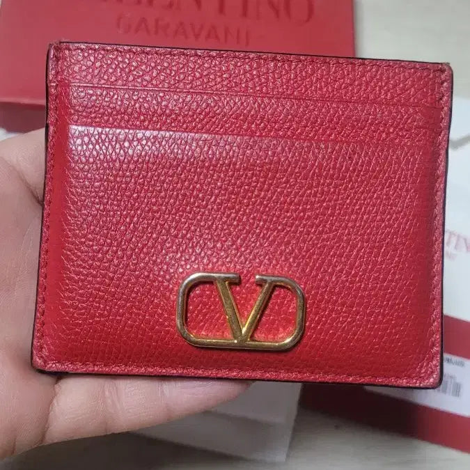 [BUNJANG] Valentino Garavani Card Wallet Red / 발렌티노 가라바니 카드지갑 레드