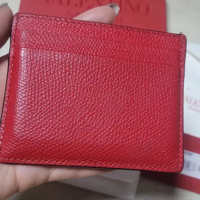 [BUNJANG] Valentino Garavani Card Wallet Red / 발렌티노 가라바니 카드지갑 레드