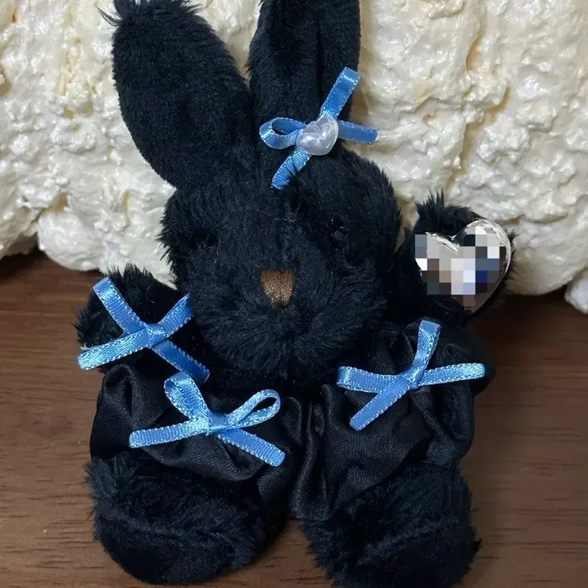 [BUNJANG] Handmade Black Rabbit Keyring / (할인!새상품)핸드메이드 블랙 토끼 키링