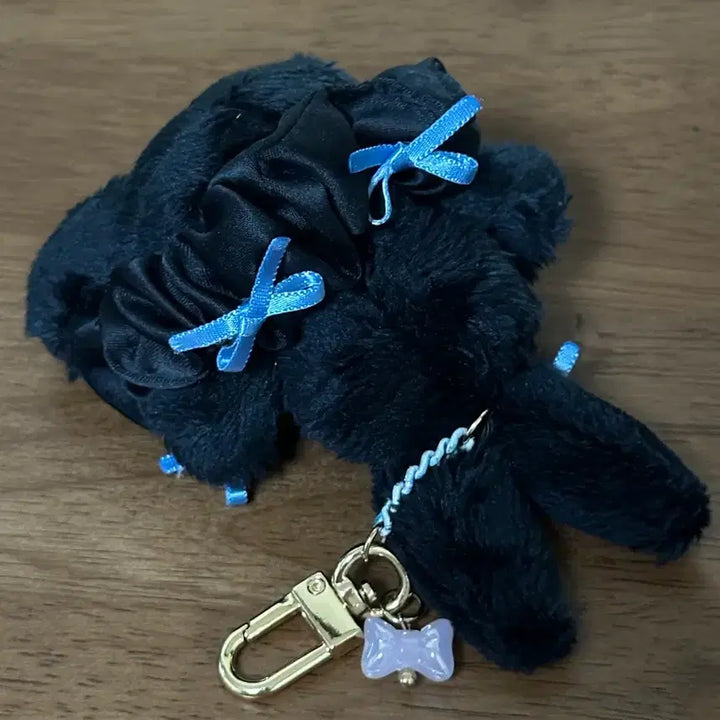 [BUNJANG] Handmade Black Rabbit Keyring / (할인!새상품)핸드메이드 블랙 토끼 키링