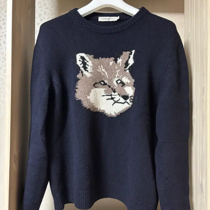 [BUNJANG] Maison Kitsune Big Fox Navy L / 메종키츠네 빅폭스 네이비 L