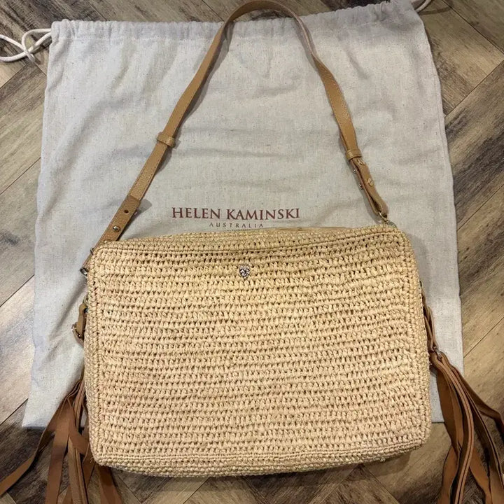 [BUNJANG] Helen Kaminski Raffia Shoulder Bag / 헬렌카민스키 라피아 가방 숄더백