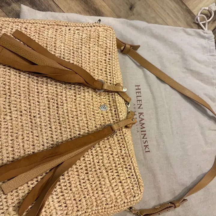 [BUNJANG] Helen Kaminski Raffia Shoulder Bag / 헬렌카민스키 라피아 가방 숄더백