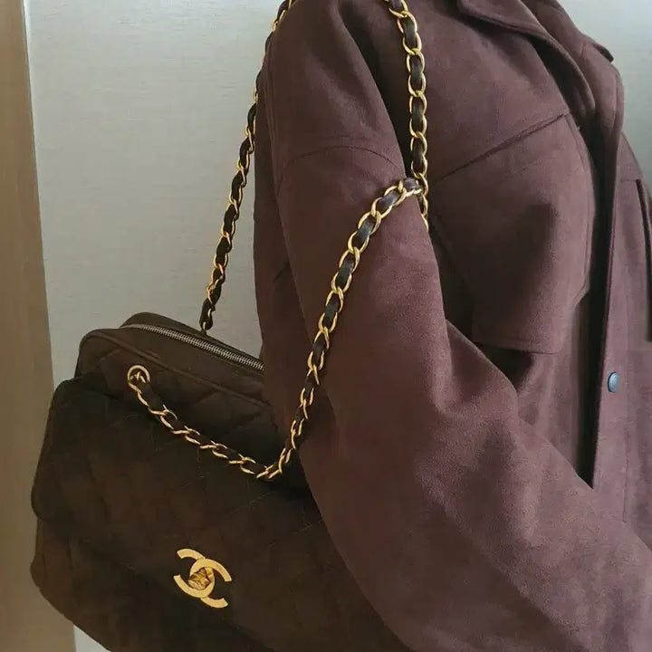 [BUNJANG] Chanel Big CC Suede Camera Bag / 샤넬 빅CC 스웨이드 카메라백