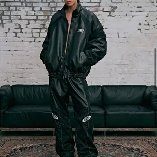 [BUNJANG] CSC/CIVISION Leather Mix Bomber Jacket / 팜)) CSC/CIVISION 가죽 믹스 봄버 자켓