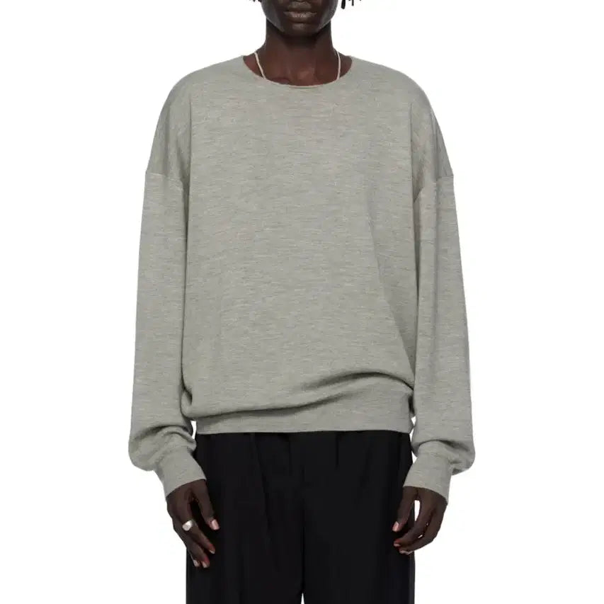 [BUNJANG] Fear of God Essentials Gray Crewneck Sweater / 피어오브갓 에센셜 그레이 크루넥 스웨터
