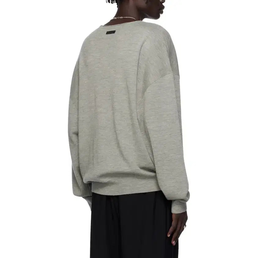 [BUNJANG] Fear of God Essentials Gray Crewneck Sweater / 피어오브갓 에센셜 그레이 크루넥 스웨터