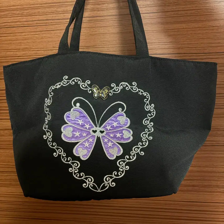 [BUNJANG] Anna Sui Kuromi Tote Bag / 안나수이x쿠로미 콜라보 사각 토트백 가방