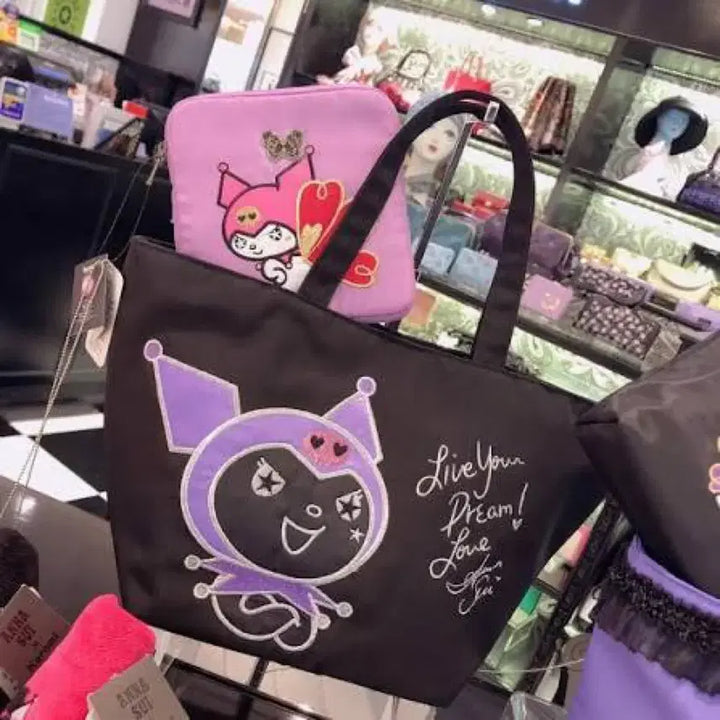 [BUNJANG] Anna Sui Kuromi Tote Bag / 안나수이x쿠로미 콜라보 사각 토트백 가방