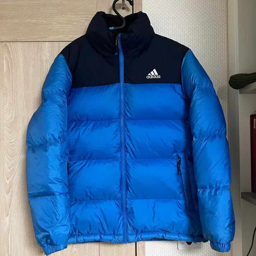 [BUNJANG] Adidas Blue Nuptse Down Padded Jacket (Size 90) / 아디다스 블루 눕시 다운 패딩 90