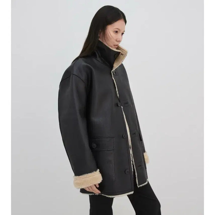 [BUNJANG] W.Y.E Sand Leather Reversible Jacket / 와이 이 Sand Leather jacket