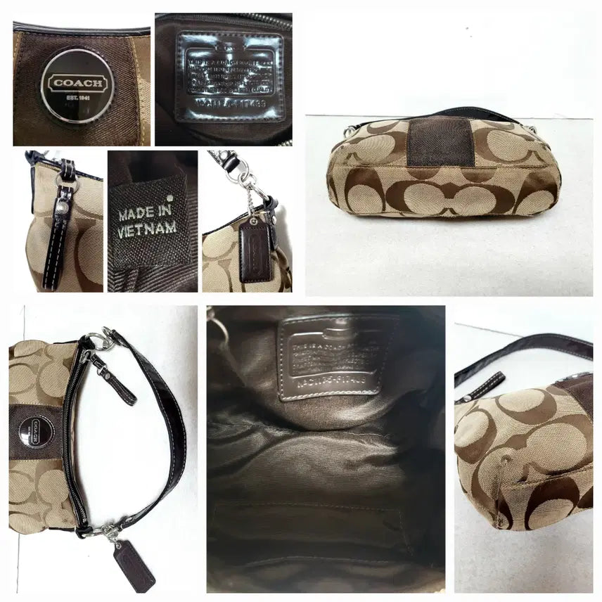 [BUNJANG] Coach Signature Shoulder Bag with Mini Bag / 정품)코치 시그니처 가방(숄더백) 미니백포함