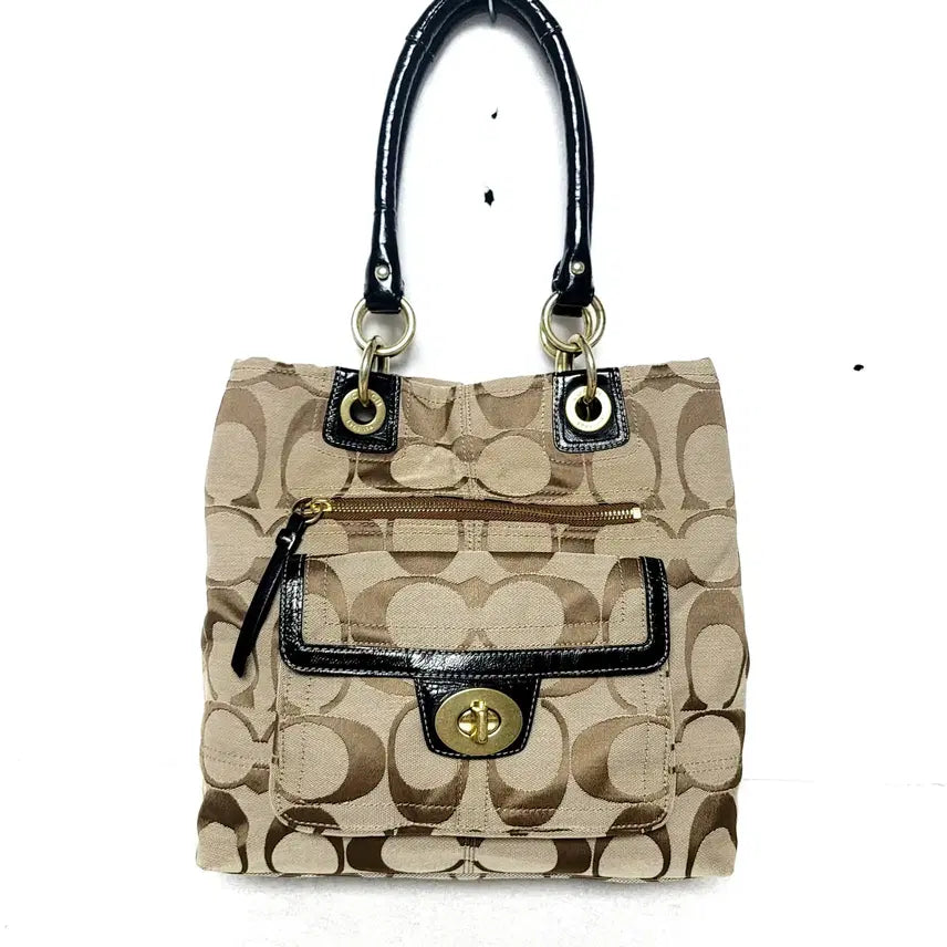 [BUNJANG] Coach Signature Shoulder Bag with Mini Bag / 정품)코치 시그니처 가방(숄더백) 미니백포함