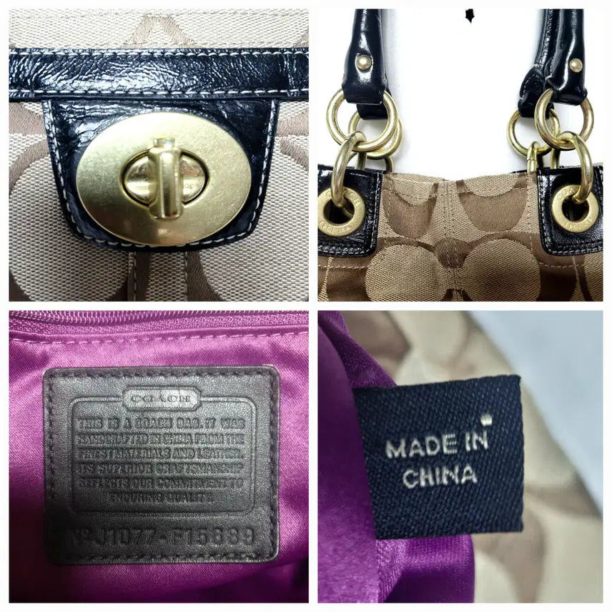 [BUNJANG] Coach Signature Shoulder Bag with Mini Bag / 정품)코치 시그니처 가방(숄더백) 미니백포함