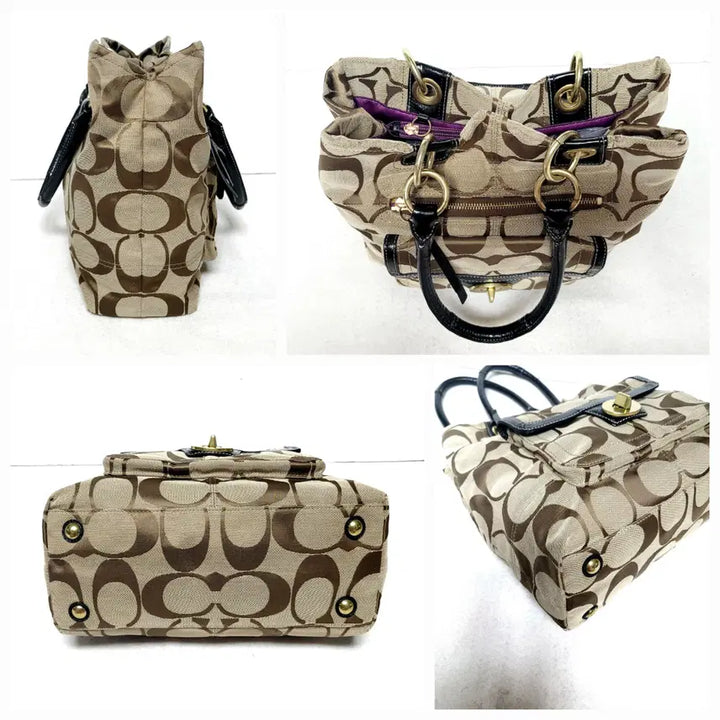 [BUNJANG] Coach Signature Shoulder Bag with Mini Bag / 정품)코치 시그니처 가방(숄더백) 미니백포함