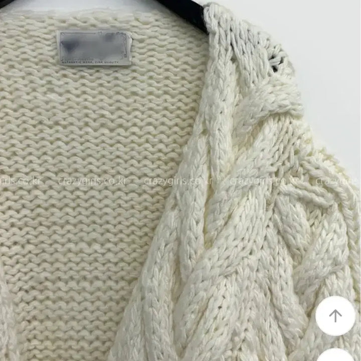 [BUNJANG] Burkin Wool 100% Handmade Cable Knit Cardigan / 마지막가격 버킨 울 100 핸드메이드 니트 가디건 크림