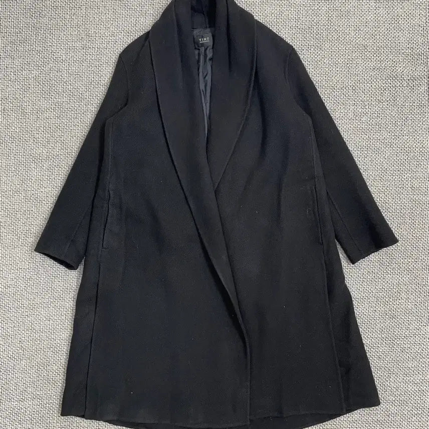 [BUNJANG] TIME Cashmere 100% Black Coat / TIME 타임 포스트모던 캐시미어 100% 여성 코트 / 블랙