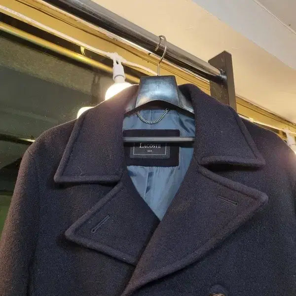 [BUNJANG] Lacoste Wool Blend Double Breasted Pea Coat / 라코스테 울 혼방 더블 피코트 105사이즈
