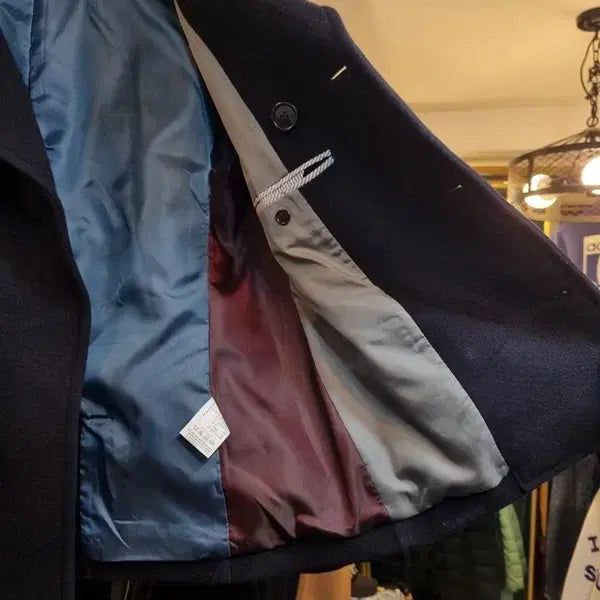 [BUNJANG] Lacoste Wool Blend Double Breasted Pea Coat / 라코스테 울 혼방 더블 피코트 105사이즈