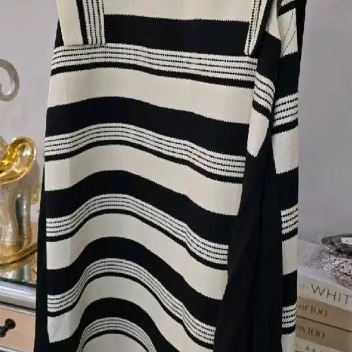 [BUNJANG] Striped Knit Mini Dress / 큐티 스트라이프 니트 원피스 44-66