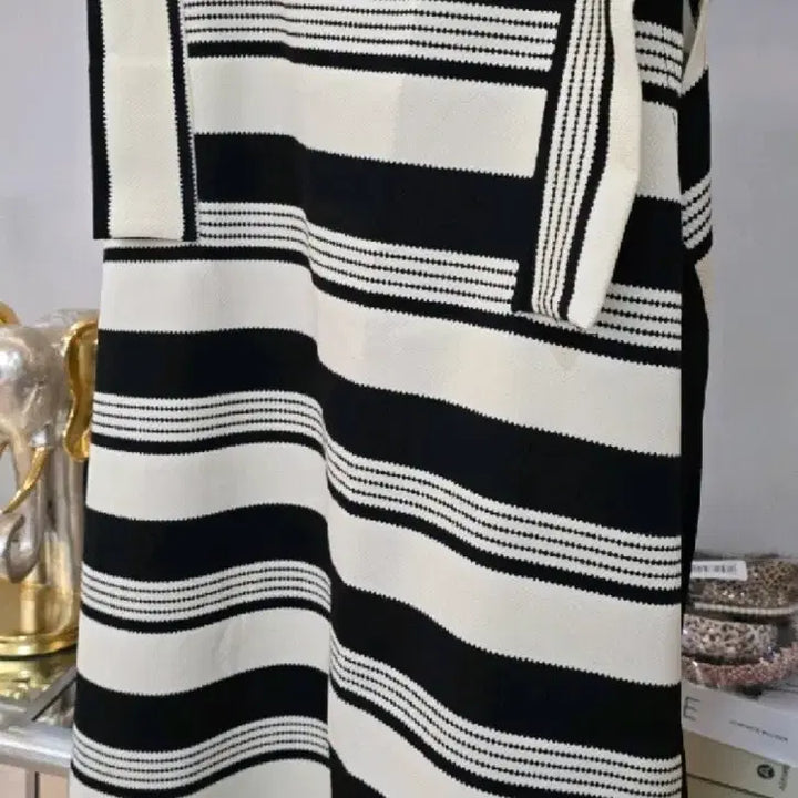 [BUNJANG] Striped Knit Mini Dress / 큐티 스트라이프 니트 원피스 44-66