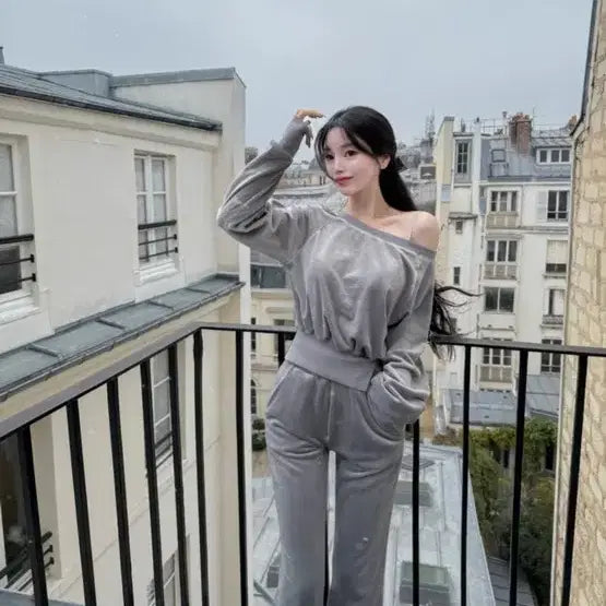 [BUNJANG] Mayyun Microfiber Semi-Bootcut Gray Pants / 메이윤 양면 극세사 세미부츠컷 그레이 m 롱기장