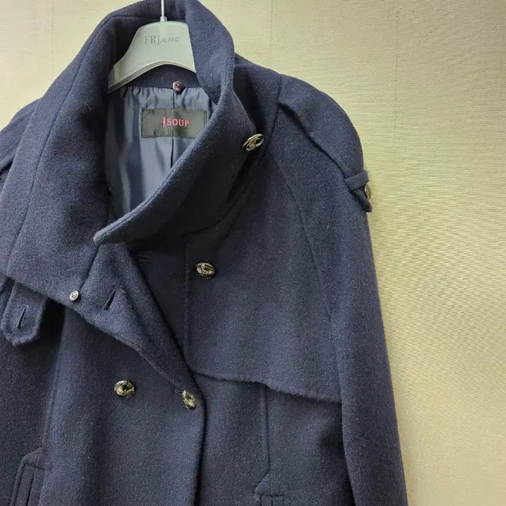 [BUNJANG] SOUP Angora Wool Double Coat / SOUP  핸드메이드   앙고라울 더블코트 55~66