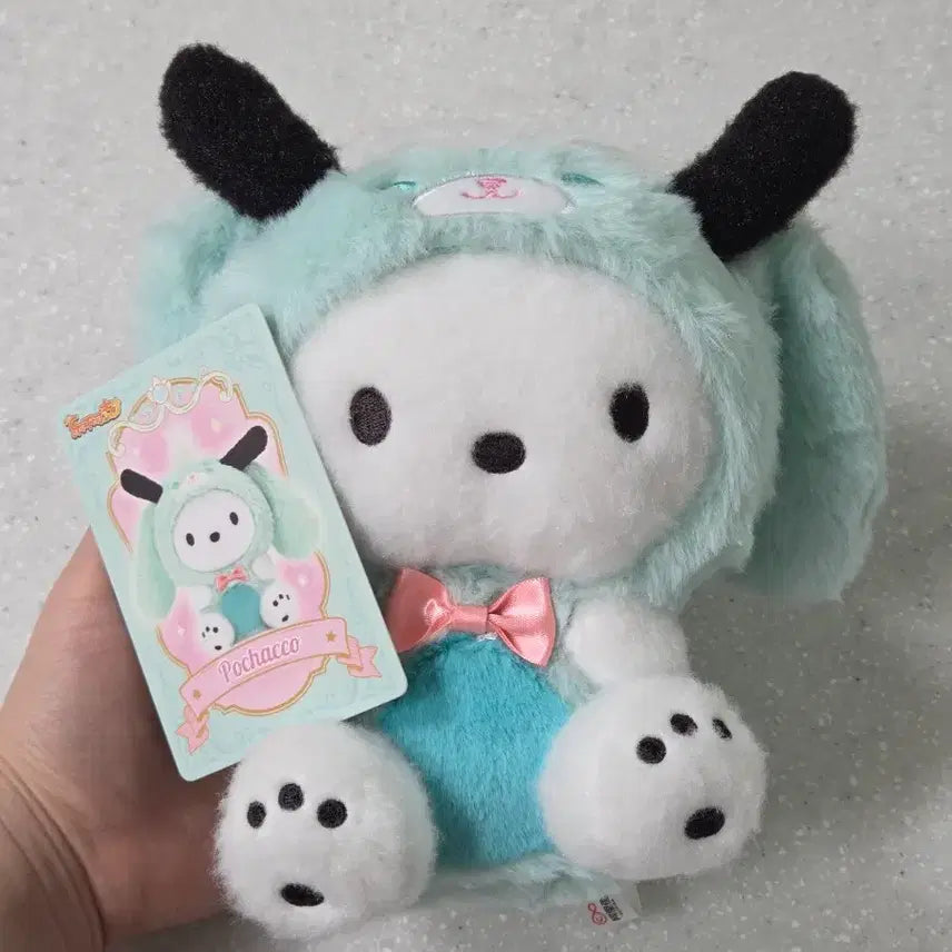 [BUNJANG] Sanrio Pochacco Rabbit Costume Keyring Plush / 산리오 포챠코 토끼 키링 인형