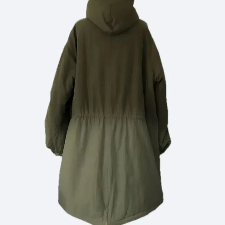 [BUNJANG] Khaki Hooded Parka Long Down Jacket / (급처) 카키색 후드 야상 롱패딩 돕바 새상품