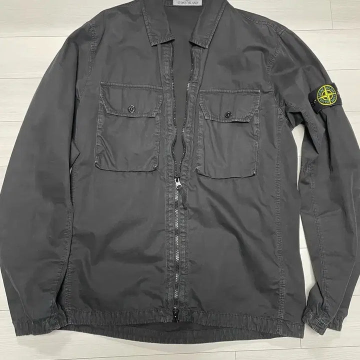 [BUNJANG] Stone Island 21FW Old Effect Overshirt Black M / 스톤아일랜드 21fw 올드이펙트 오버셔츠 블랙 M