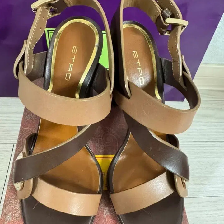 [BUNJANG] Etro Sandals Brown Tone Heel / 에트로 샌들 브라운 톤힐