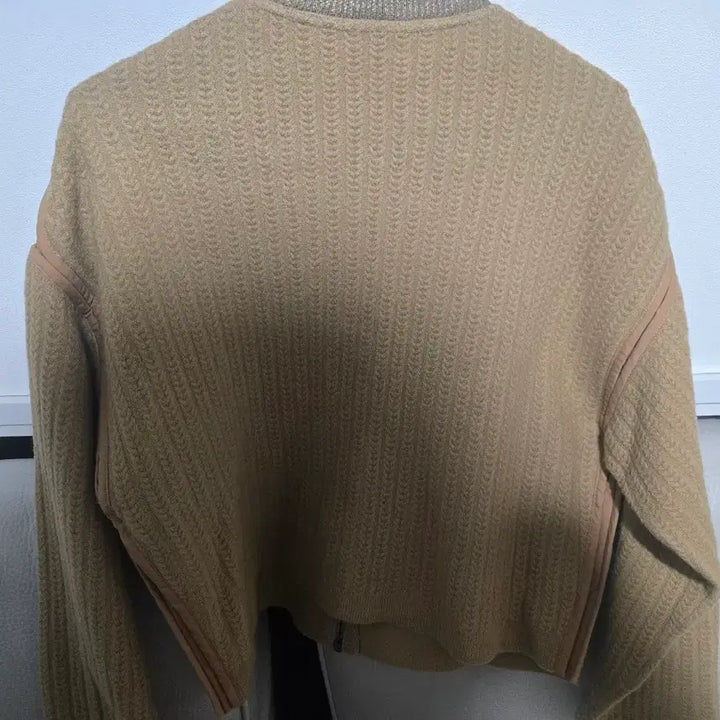 [BUNJANG] Phillip Lim Gold Brown Knit Sleeve Bomber Jacket / 필립림 골드 브라운 니트 소매 봄버 자켓