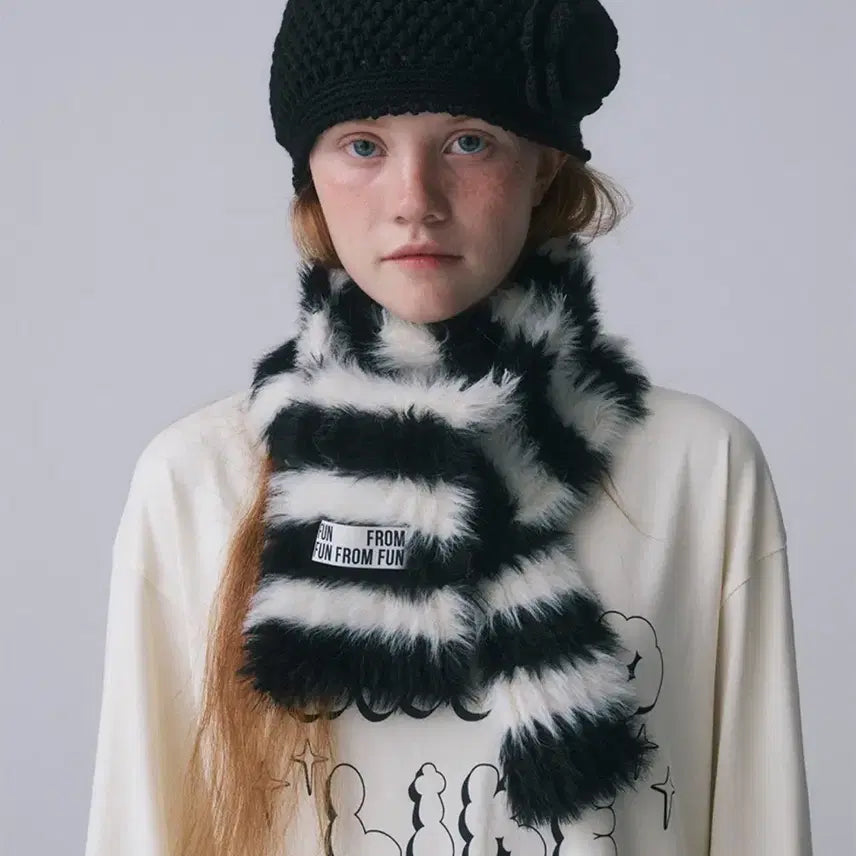[BUNJANG] Fun From Fun Hairy Knit Muffler / (새상품) 급처 펀프롬펀 HAIRY KNIT MUFFLER