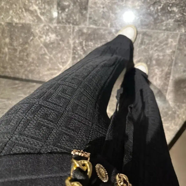 [BUNJANG] Embossed Knit Wide Long Pants / [새상품]엠보 니트 와이드 롱 팬츠 수입의류 밴딩바지