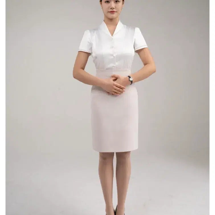 [BUNJANG] Fly Crew V-Neck Blouse / 날아라크루 승무원 면접 블라우스