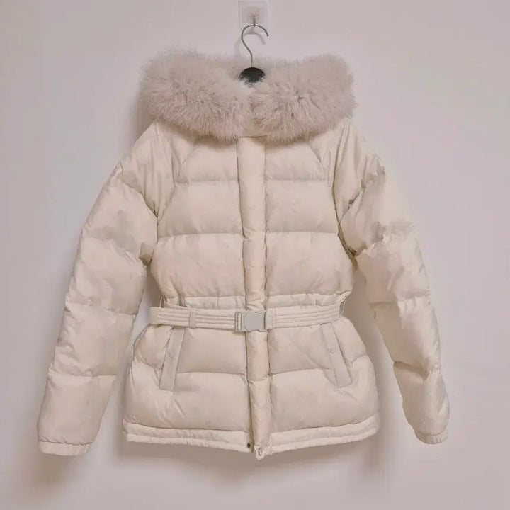 [BUNJANG] K2 K95 Goose Down Jacket with Fox Fur - Oatmeal / K2 K95 베이글 수지패딩 폭스퍼 구스다운 오트밀 90 25FW신상